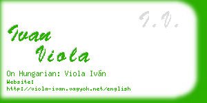 ivan viola business card